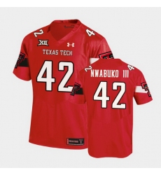 Men Texas Tech Red Raiders Chux Nwabuko Iii Replica Red Football Team Jersey