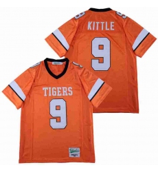 Men GEORGE 9 KITTLE ORANGE HIGH SCHOOL FOOTBALL JERSEY Orange color