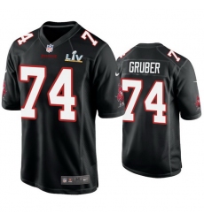 Men Paul Gruber Buccaneers Black Super Bowl Lv Game Fashion Jersey