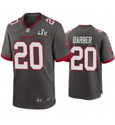 Men Ronde Barber Buccaneers Pewter Super Bowl Lv Game Jersey