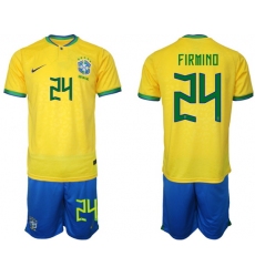 Men FIFA 2022 Brazil Soccer Jersey 012