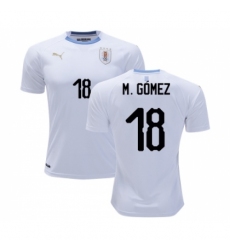 Uruguay #18 M.Gomez Away Soccer Country Jersey