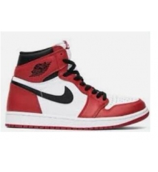 Women Air Jordan 1 shoes Red White