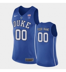 Duke Blue Devils Custom Royal Authentic Performace College Basketball Jersey