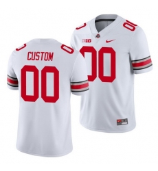 Ohio State Buckeyes Custom White College Football Jersey