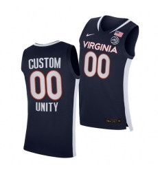 Virginia Cavaliers Custom Virginia Cavaliers Navy Unity 2021 Road Secondary Logo Jersey