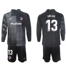 Men Atletico de Madrid Long Sleeve Soccer Jerseys 502