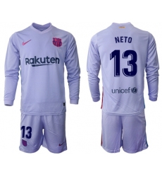 Men Barcelona Long Sleeve Soccer Jerseys 544