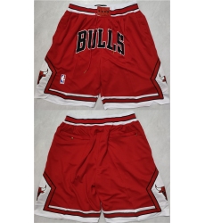 Men Chicago Bulls Red Shorts  Run Small