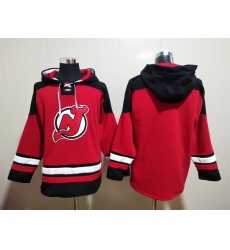 Men New Jersey Devils Red Blank Stitched Hoody