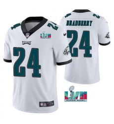 Men Women Youth Toddler Philadelphia Eagles 24 James Bradberry White Super Bowl LVII Vapor Untouchable Limited Stitched Jersey