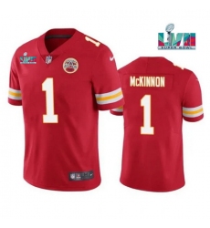 Men Women Youth Toddler Kansas City Chiefs 1 Jerick McKinnon Red Super Bowl LVII Patch Vapor Untouchable Limited Stitched Jersey