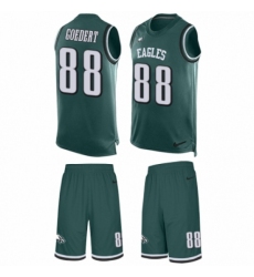 Men's Nike Philadelphia Eagles #88 Dallas Goedert Limited Midnight Green Tank Top Suit NFL Jersey