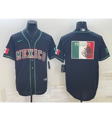 Men Mexico Baseball 2023 Black World Baseball Big Logo Classic Stitched Jersey