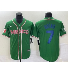 Men Mexico Baseball 7 Julio Urias 2023 Green World Baseball With Patch Classic Stitched Jersey 2