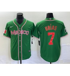 Men Mexico Baseball 7 Julio Urias 2023 Green World Baseball With Patch Classic Stitched Jersey 6