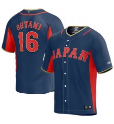 Men Japan Baseball 16 Shohei Ohtani 2023 Navy World Baseball Classic Stitched Jersey