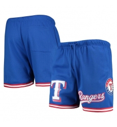 Men Texas Rangers Royal Team Logo Mesh Shorts