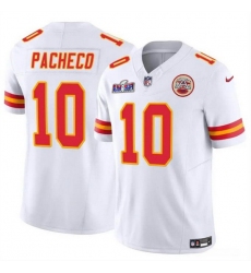 Youth Kansas City Chiefs 10 Isiah Pacheco White 2023 F U S E  Vapor Untouchable Limited Stitched 2024 Super Bowl LVIII Jersey