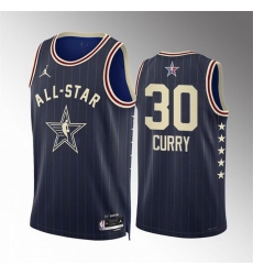 Men 2024 All Star 30 Stephen Curry Navy Stitched Basketball Jersey