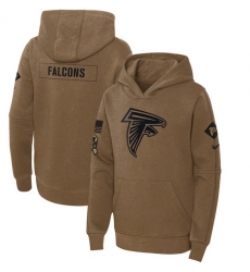 Youth Atlanta Falcons 2023 Brown Salute To Service Pullover Hoodie