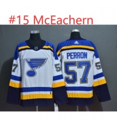 Men St.Louis Blues McEachern #15 White Adidas Jersey