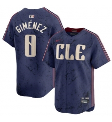 Youth Cleveland Guardians 0 Andres Gimenez Navy 2024 City Connect Limited Stitched Baseball Jersey