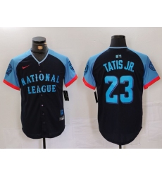 Men National League 23 Fernando Tatis Jr  Navy 2024 All Star Limited Stitched Baseball 4