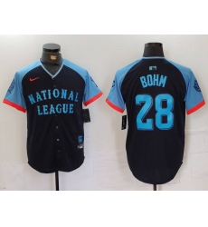 Men National League 28 Alec Bohm Navy 2024 All Star Limited Stitched Baseball Jersey 8