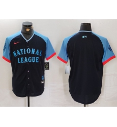 Men National League Blank Navy 2024 All Star Limited Stitched Baseball Jersey