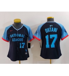 Women National League 17 Shohei Ohtani Navy 2024 All Star Limited Stitched Baseball Jersey 3