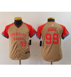 Youth American League 99 Aaron Judge Cream 2024 All Star Limited Stitched Jersey 10