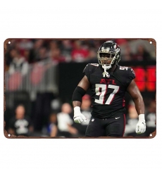 Atlanta Falcons Aluminum Sign 12x8 Inch Grady Jarrett 001