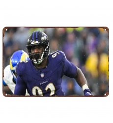 Baltimore Ravens Aluminum Sign 12x8 Inch Justin Madubuike 002