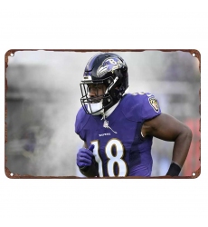 Baltimore Ravens Aluminum Sign 12x8 Inch Roquan Smith 002