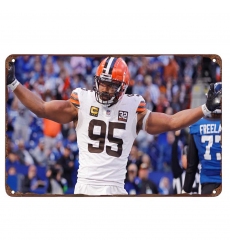 Cleveland Browns Aluminum Sign 8x12 Inch Myles Garrett 003