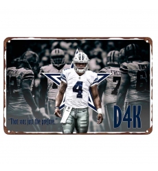 Dallas Cowboys Aluminum Sign 12x8 Inch Dak Prescott 004