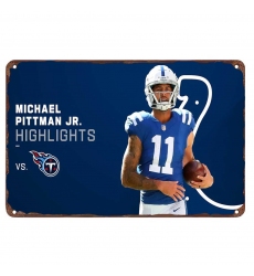 Indianapolis Colts Aluminum Sign 12x8 Inch Michael Pittman Jr.  003