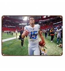 Los Angeles Chargers Aluminum Sign 12x8 Inch Cameron Dicker 003