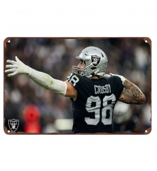 Los Angeles Raiders Aluminum Sign 12x8 Inch Maxx Crosby 004