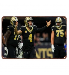 New Orleans Saints Aluminum Sign 12x8 Inch Derek Carr 004