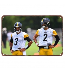 Pittsburgh Steelers Aluminum Sign 12x8 Inch Russell Wilson 003