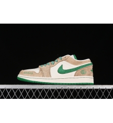 AIR JORDAN 1 LOW WHITE GREEN BROWN