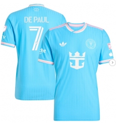 Men's Inter Miami CF Rodrigo De Paul adidas Originals Blue 2025 Third Authentic Player Jersey