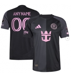 Men's Inter Miami CF adidas Black 2025 The Fortitude Kit Authentic Custom Jersey