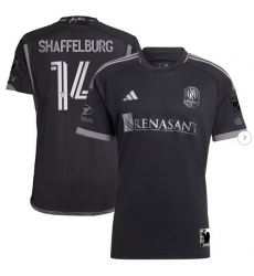 Mens Nashville SC Jacob Shaffelburg adidas Black 2024 Man In Black Kit Authentic Player Jersey