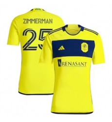 Men Nashville SC Walker Zimmerman 2024 25 Home Replica Yellow