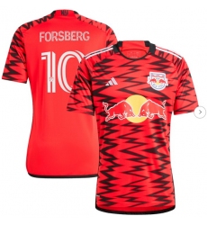 Men New York Red Bulls Emil Forsberg adidas Red 2024 Legacy Replica Player Jersey