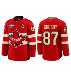 Men Canada 87 Sidney Crosby Red 2025 4 Nations Face Off Premium Stitched A Patch Jersey