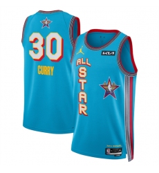 Men 2025 All Star 30 Stephen Curry Light Blue Stitched Basketball Jersey